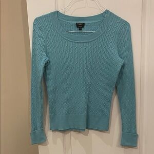 Talbots Aqua Cable Knit Sweater